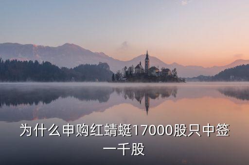 紅蜻蜓股票為什么不行，為什么申購(gòu)紅蜻蜓17000股只中簽一千股