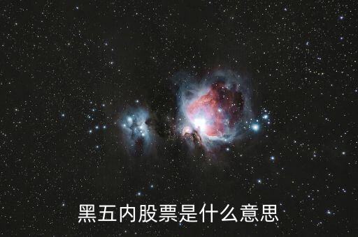 什么是黑5類股票，黑五內(nèi)股票是什么意思