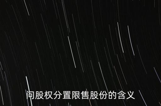 深大通大股東為什么是限售股，問股權(quán)分置限售股份的含義