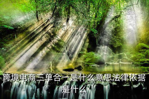 跨境三單合一什么意思，盛付通跨境支付的三單合一是指什么