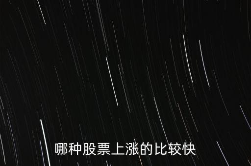 什么股票漲的快，哪種股票上漲的比較快