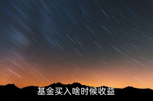 認購的基金什么時候有收益，基金買入啥時候收益