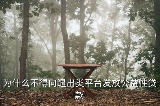 什么是退出類(lèi)融資平臺(tái)，為什么不得向退出類(lèi)平臺(tái)發(fā)放公益性貸款