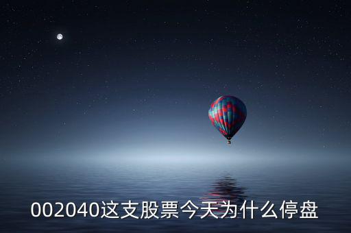 鴻博股份今天為什么停牌，002040這支股票今天為什么停盤