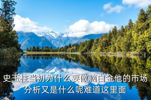 史玉柱為什么選擇腦白金，史玉柱為什么選擇在江陰開始腦白金而不是熟悉的珠海