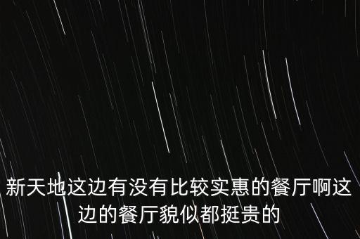 東方新天地都有什么餐廳，新天地這邊有沒有比較實(shí)惠的餐廳啊這邊的餐廳貌似都挺貴的