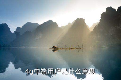 什么是4g用戶，什么是4G用戶數(shù)