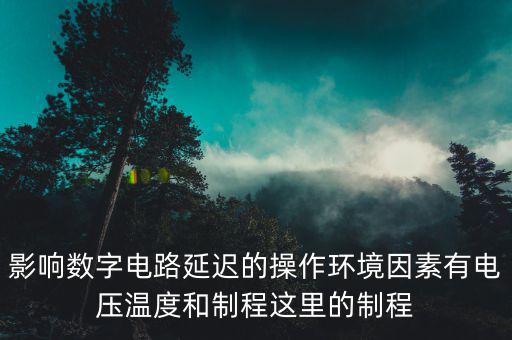 什么是電子制程，影響數(shù)字電路延遲的操作環(huán)境因素有電壓溫度和制程這里的制程
