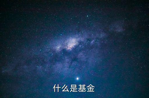什么叫基金，基金什么意思