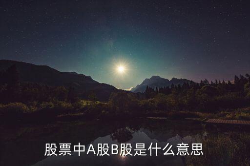 b股有什么意義，股票中A股B股是什么意思