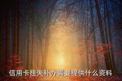 信用卡掛失需要什么，銀行信用卡掛失要帶哪些東西啊