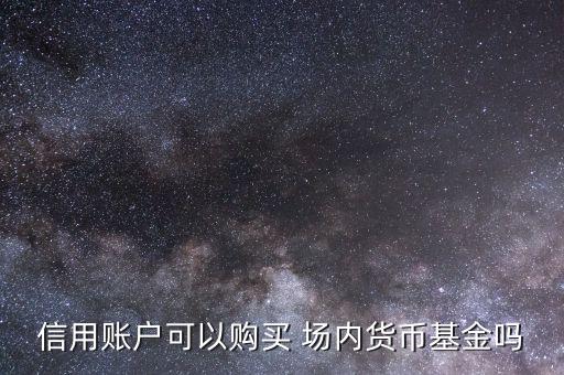 信用賬戶可以購買 場內貨幣基金嗎