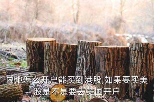 內(nèi)地怎么開(kāi)戶(hù)能買(mǎi)到港股,如果要買(mǎi)美股是不是要去美國(guó)開(kāi)戶(hù)