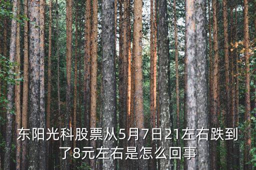 東陽(yáng)光科為什么跌，東陽(yáng)光科股票從5月7日21左右跌到了8元左右是怎么回事