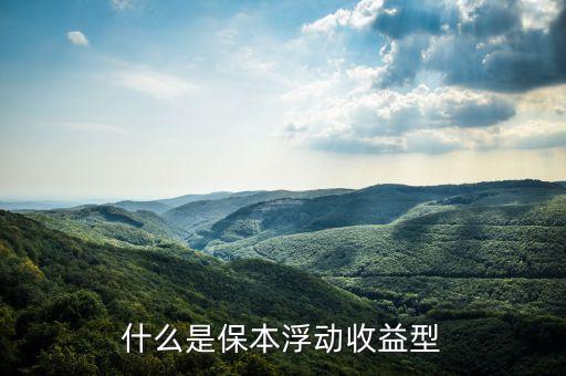 保本浮動收益是什么意思，什么是保本浮動收益型