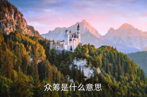 眾籌是什么意思啊，眾籌是什么意思