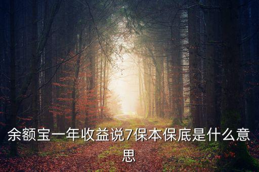 保底收益什么意思，保底收益猶豫期后可根據(jù)本金及保底收益作為還款來源 請問這