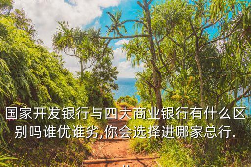 國(guó)家開(kāi)發(fā)銀行與四大商業(yè)銀行有什么區(qū)別嗎誰(shuí)優(yōu)誰(shuí)劣,你會(huì)選擇進(jìn)哪家總行...